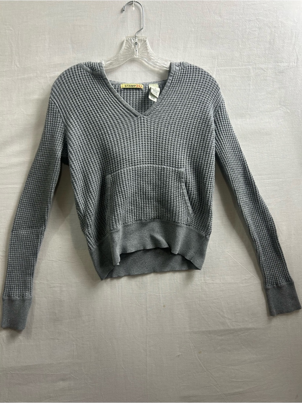 Stamp10 brand grey thermal sweater